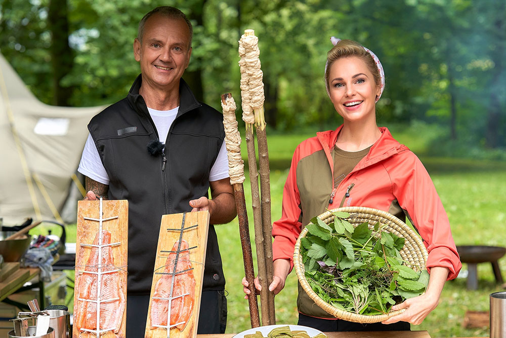 2 Personen Outdoor Cooking mit Steckerfisch und Salat