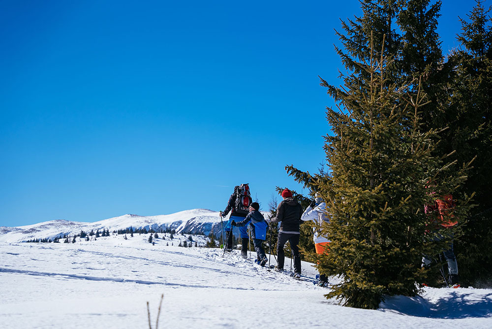 Gruppe Schneeschuhtour Lechner Mauer Rax